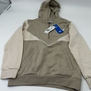 Adidas Kids Trefoil Colorblock Quarter Zip Hoodie Sz S 140 Made in Pakistan